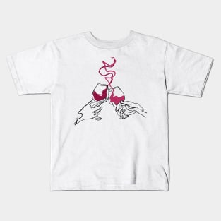 Single Line - Wine Kids T-Shirt